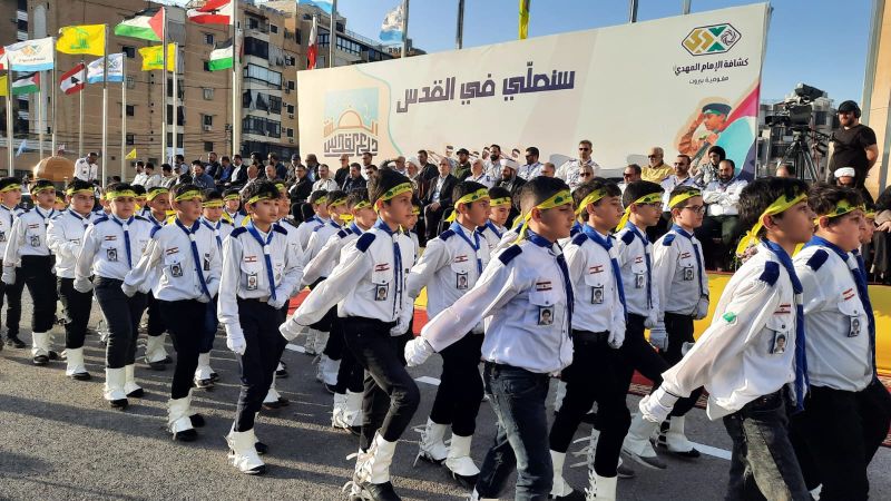 بالصور: كشافة الإمام المهدي تقدم عرضًا فنيًا تحت عنوان "سنصلي في القدس"