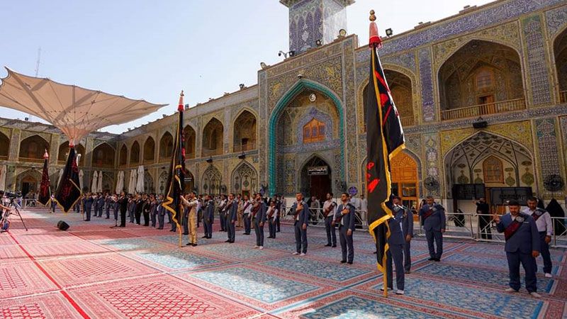 بالصور.. العتبة العلوية تُحيي ذكرى فاجعة هدم قبور أئمة البقيع (ع)