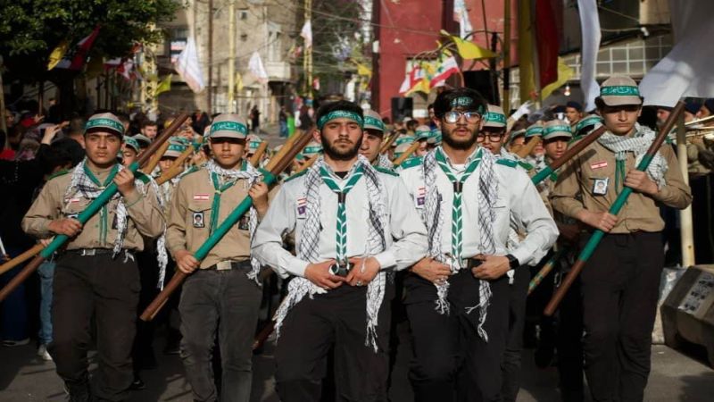بالصور: استعراض كشفي احتفالًا بعيد التحرير في المصيطبة 