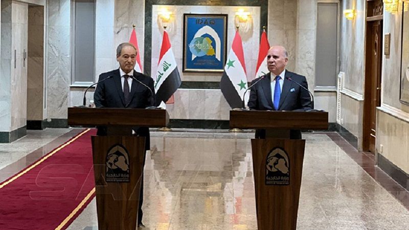 فيصل المقداد: نتطلع لأفضل العلاقات مع العراق لمواجهة التحديات المشتركة 
