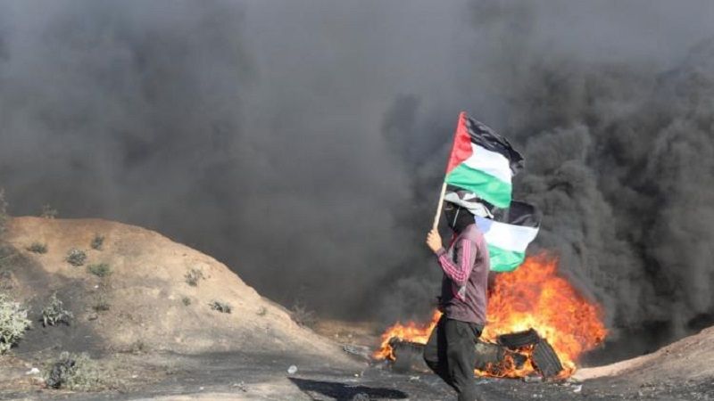 وقفة غاضبة شرق غزة تنديدًا بالعدوان المتواصل على جنين 