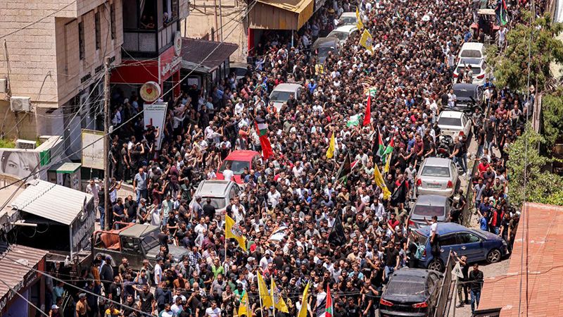 بالصور: جنين تودّع جثامين الشهداء بمواكب مهيبة 