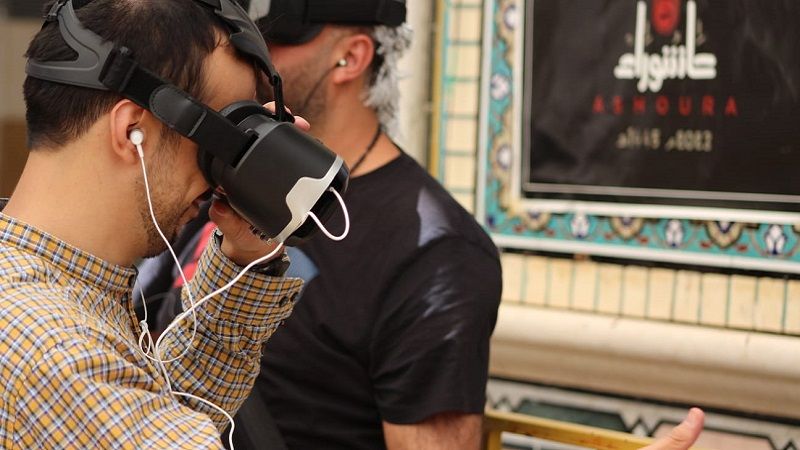 بالصور: عرض "VR Karbala" في باحة مقام السيدة خولة (ع)