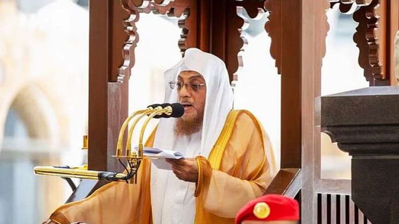 خطيب المسجد الحرام يدعو لتحرير فلسطين 