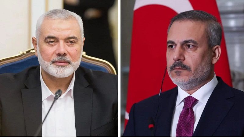 وزير الخارجية التركي خلال لقائه هنية يحذر من مخاطر تصاعد "الصراع" في المنطقة برمتها