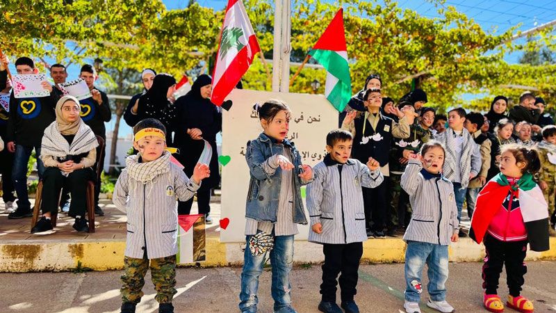 وقفة تضامنية مع أطفال غزة في بلدة الطيبة في بعلبك