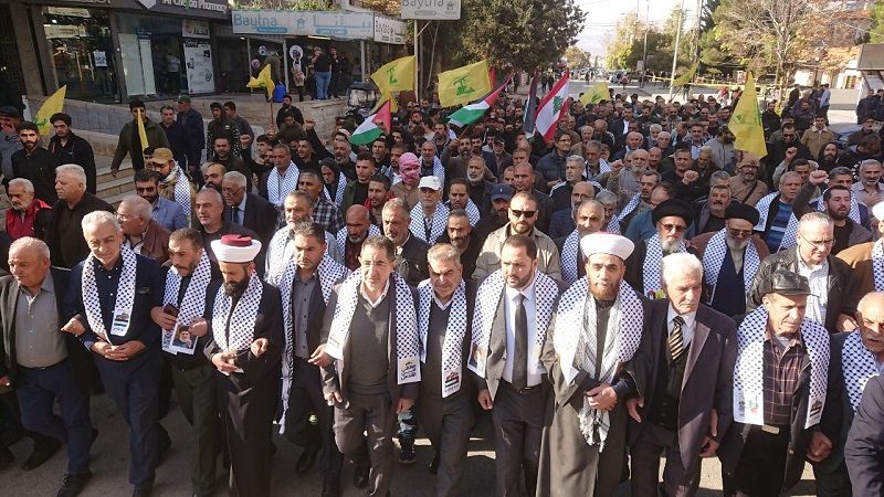 "نبض الأحرار".. مسيرة شعبية غاضبة تضامنًا مع طوفان الأقصى في بعلبك