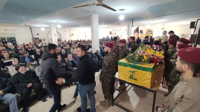 حزب الله يشيّع الشهيد على طريق القدس محمد عودة في بلدة الخضر البقاعية