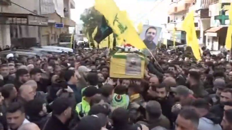 حزب الله يشيّع الشهيدين على طريق القدس درويش وقصير في صربين ودير قانون النهر