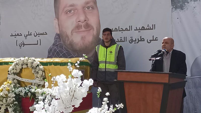 حزب الله شيّع الشهيد على طريق القدس حسين علي حميد (لؤي) في بنت جبيل