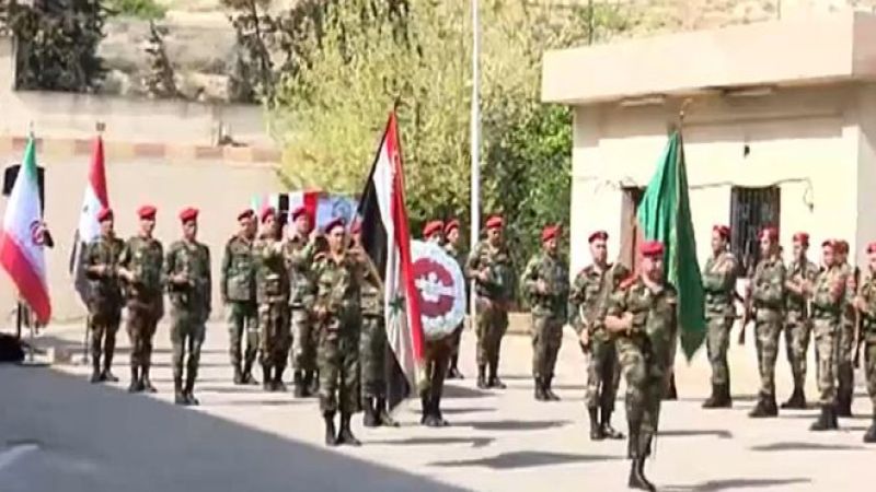 بحضور وزير الدفاع السوري… تشييع الشهداء الإيرانيين من المستشفى العسكري بدمشق