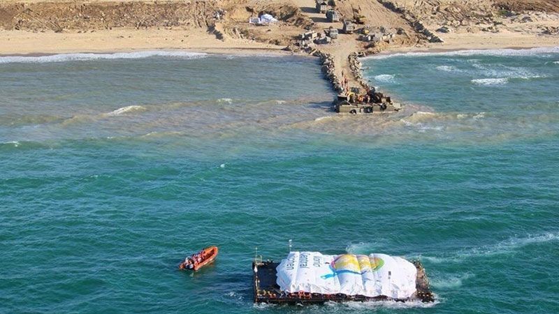 الولايات المتحدة تبدأ بناء الرصيف البحري في غزة