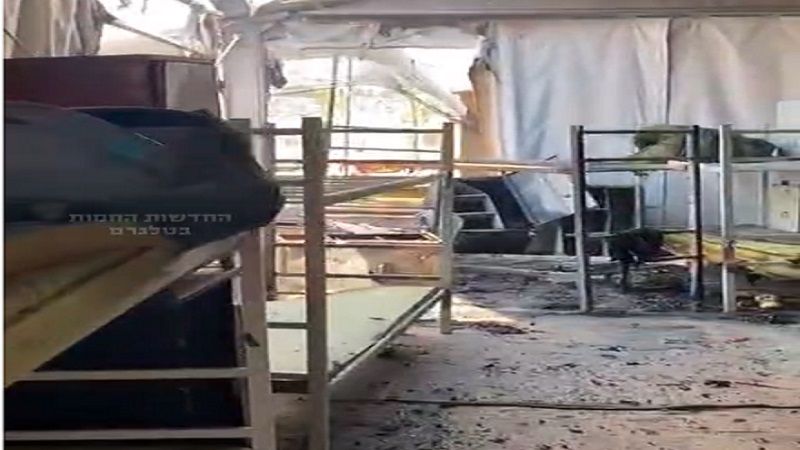 بالفيديو: مقر إقامة الجنود الذي أصابته مسيّرة حزب الله في منطقة "أييلت هشاحر"