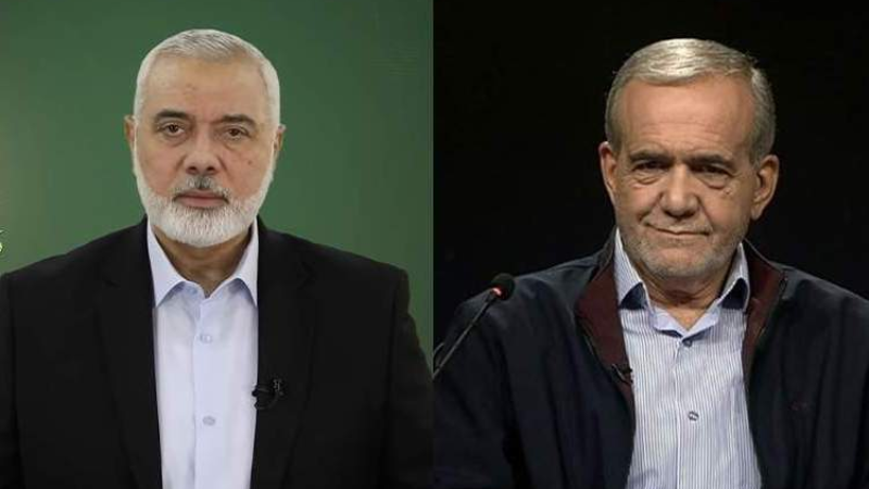 بزشكيان لـ"هنية": إيران ستواصل دعمها الشامل للشعب الفلسطيني