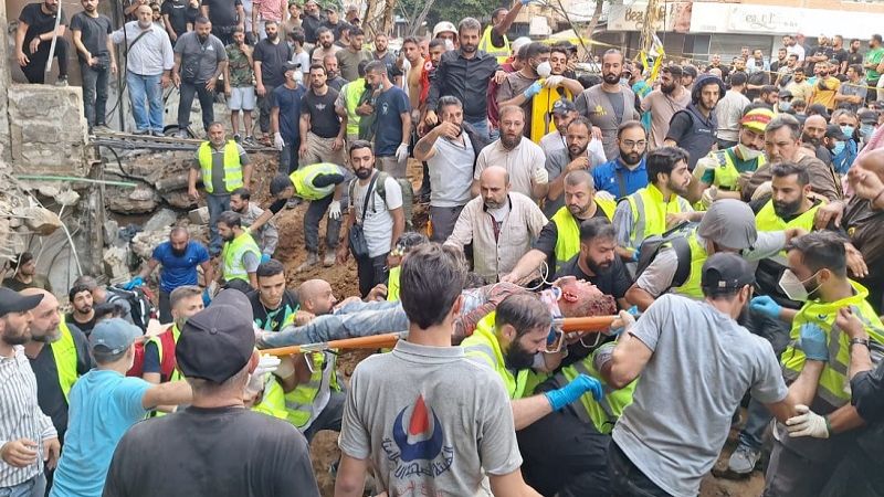 بالصور: شهداء وإصابات بينهم أطفال في عدوان صهيوني على منطقة القائم بالضاحية الجنوبية