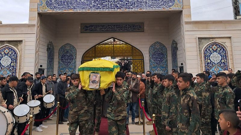 حزب الله يشيّع الشهيد على طريق القدس حسين الموسوي في النبي شيث 