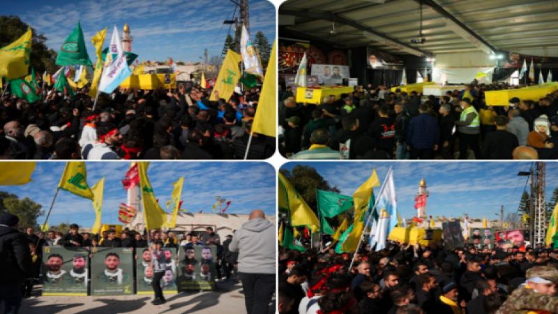 حزب الله وجماهير المقاومة يشيّعون ثلّة من الشهداء في حاريص الجنوبية