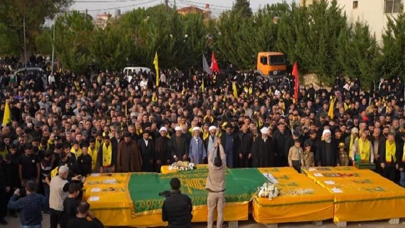 حزب الله وجماهير المقاومة يشيّعون ثلة من الشهداء جنوبًا