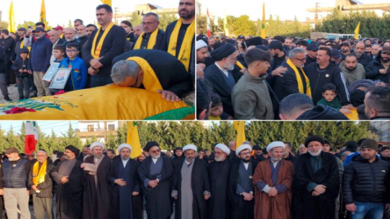 حزب الله وجماهير المقاومة شيّعوا الشّهيد علي فنيش في معروب الجنوبية