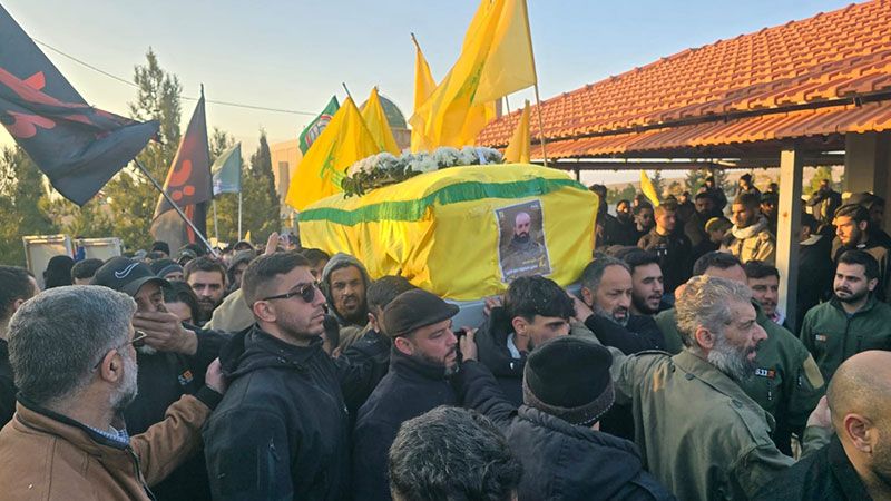 حزب الله شيّع الشهيد على طريق القدس حسين ناصر الدين