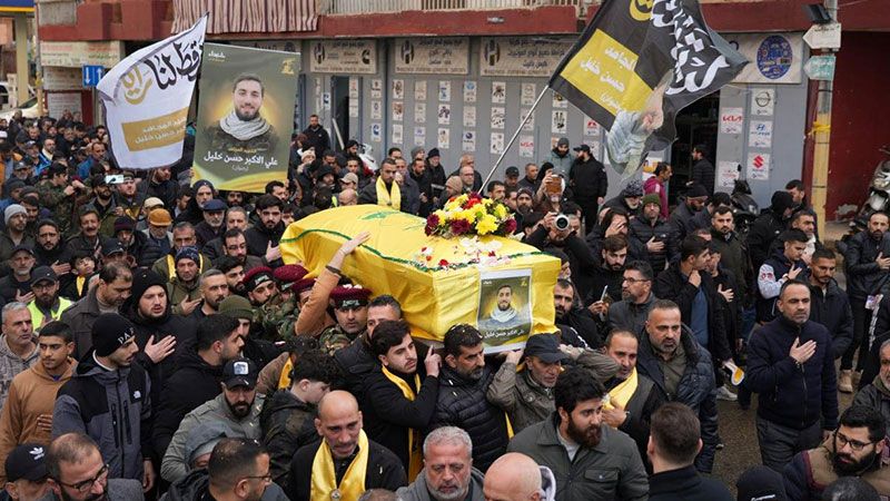 حزب الله شيّع الشهيد على طريق القدس علي الأكبر خليل في روضة الحوراء زينب (ع)