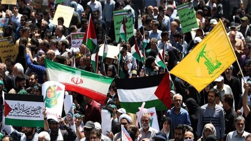 فيديو | في يوم القدس العالمي.. مَسيرات ضخمة في طهران وأنحاء إيران