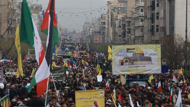 "العهد" يلتقي كبار المسؤولين الإيرانيين خلال مسيرات يوم القدس العالمي