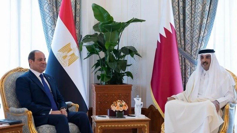 أمير قطر والسيسي يؤكدان: "رفض قاطع" لتهجير الفلسطينيين من غزة