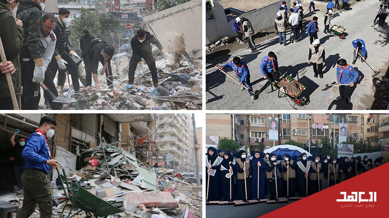 مخيّمات تطوعية كشفية.. مقاومة شعبية لإزالة آثار العدوان