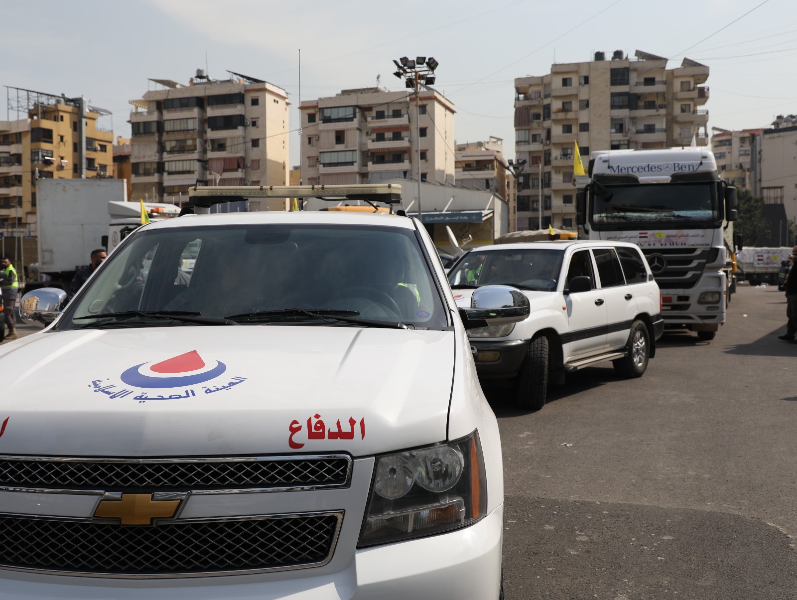 بالصور: انطلاق القافلة الثالثة من حملة "رحماء" إلى سوريا 