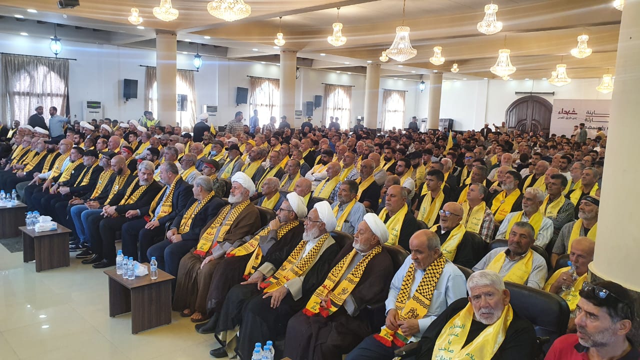 بالصور.. الاحتفال التكريمي للشهداء على طريق القدس  في دير قانون النهر