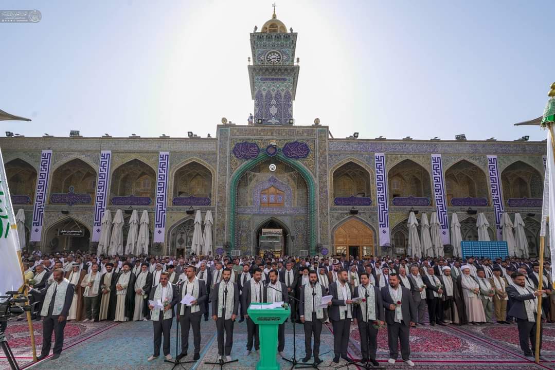 بالصور: رفع راية عيد الغدير في العتبة العلوية المقدسة بالنجف الأشرف